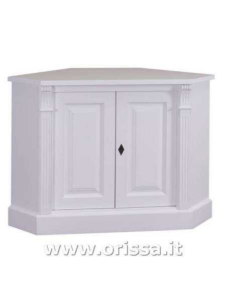 Credenza angolare bassa con 2 ante in legno stile country MS59B
