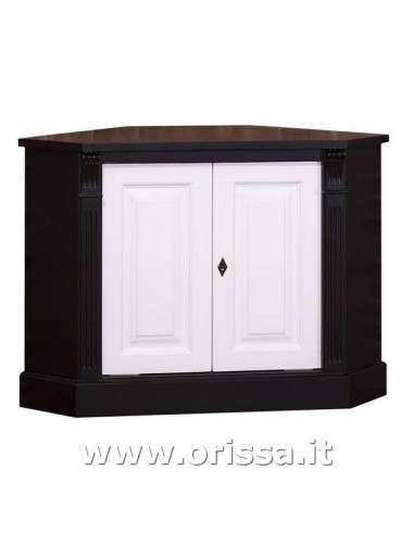 Credenza angolare bassa con 2 ante in legno stile country MS59B