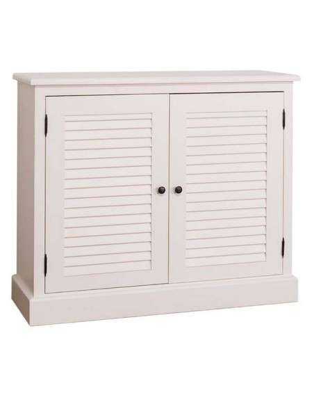 credenza bassa stile country con due ante a persiana legno colorato o naturale MS568