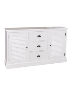 credenza bassa stile country con due ante a persiana con cassetti legno colorato o naturale MS569