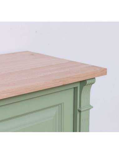 Credenza bassa country legno di pino colorata o grezza con 6 cassetti 219cm MS295B
