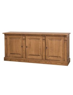 Credenza bassa country legno di pino colorata o grezza 179cm ms73b