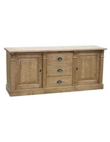 Credenza bassa country con ante e cassetti colorata o rustica MS56B