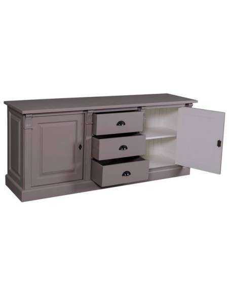 Credenza bassa country con ante e cassetti colorata o rustica MS56B
