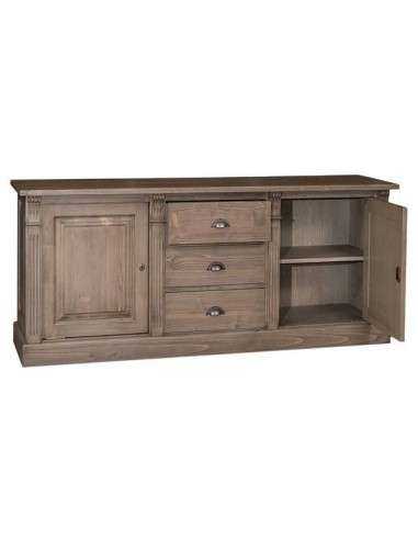 Credenza bassa country con ante e cassetti colorata o rustica MS56B