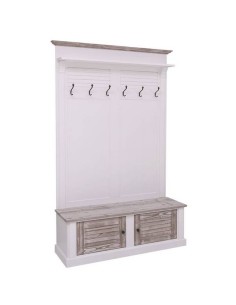 Appendiabiti da ingresso in stile country legno 6 ganci doppia anta MS721 2