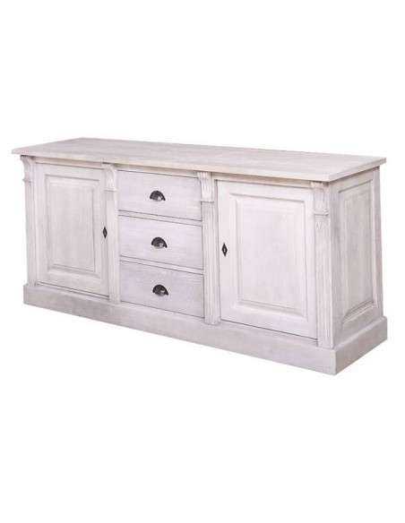Credenza bassa country con ante e cassetti colorata o rustica MS56B