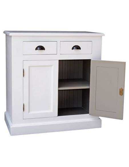 Credenza country colorata o rustica con doppia anta e due cassetti H93cm MS70B