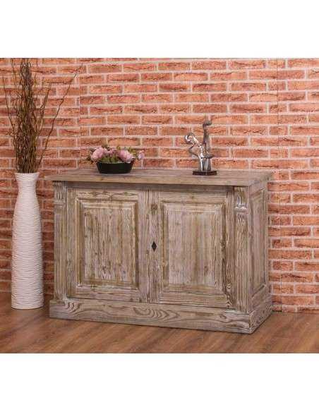 Credenza bassa country con 2 ante colorata o rustica 116cm MS75B