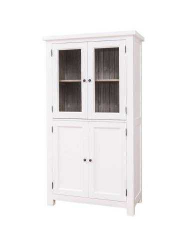 Credenza doppia anta chiuso e vetro colorata stile provenzale MS528