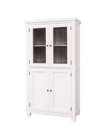 Credenza doppia anta chiuso e vetro colorata stile provenzale MS528