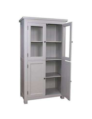 Credenza doppia anta chiuso e vetro colorata stile provenzale MS528