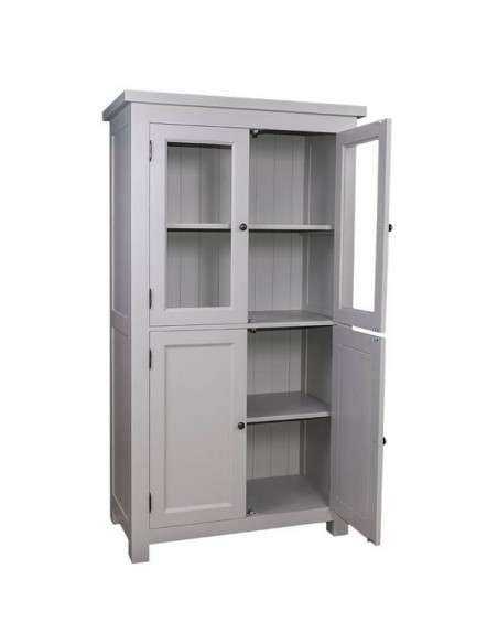 Credenza doppia anta chiuso e vetro colorata stile provenzale MS528