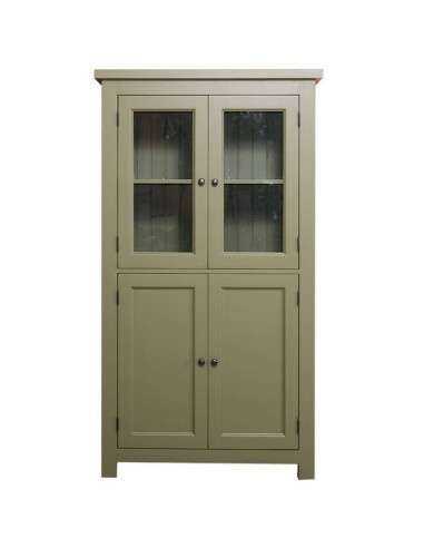 Credenza doppia anta chiuso e vetro colorata stile provenzale MS528