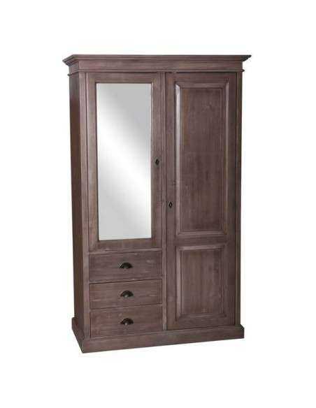 Armadio legno colorato doppia anta con cassetti MS361