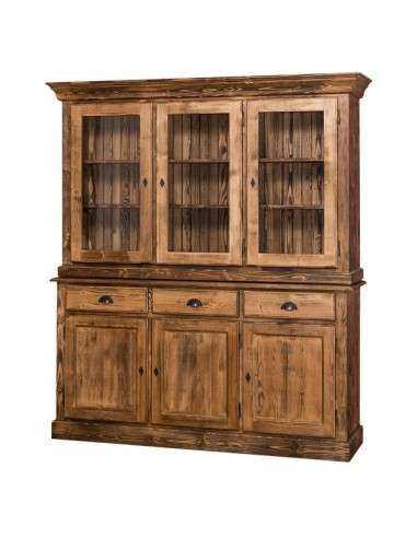 Credenza due corpi ante cassetti legno colorato MS265