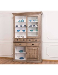 Credenza ante scorrevoli e cassetti provenzale colorata MS172 2