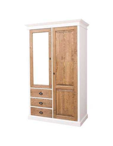 Armadio legno colorato doppia anta con cassetti MS361