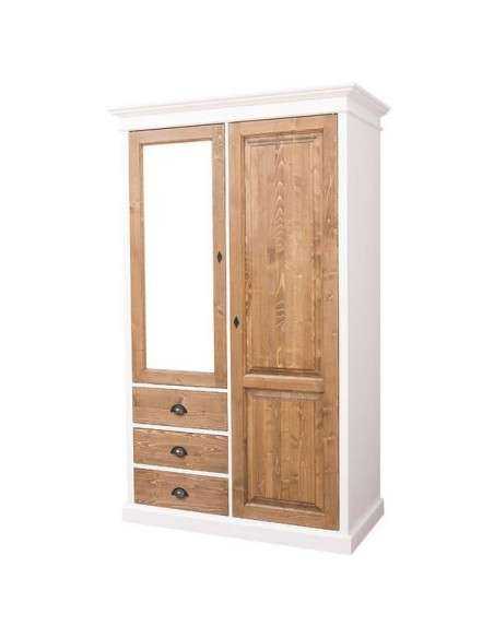 Armadio legno colorato doppia anta con cassetti MS361