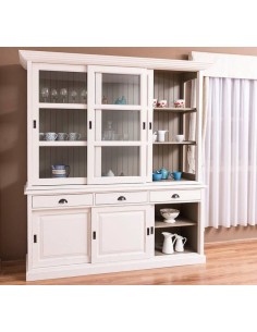 Credenza ante scorrevoli e cassetti provenzale colorata MS10 2