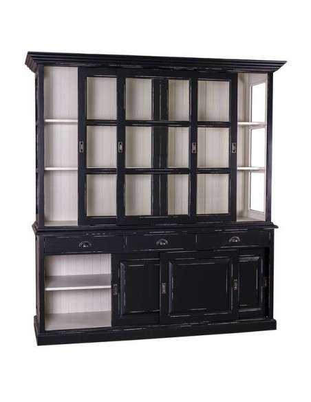 Credenza ante scorrevoli e cassetti provenzale colorata MS10