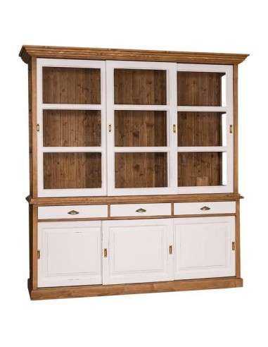 Credenza ante scorrevoli e cassetti provenzale colorata MS10