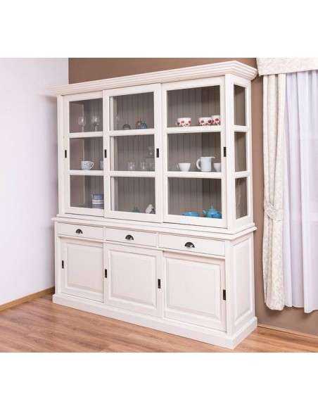 Credenza ante scorrevoli e cassetti provenzale colorata MS10