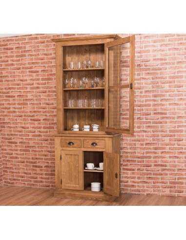 Credenza due corpi 3 ante 2 cassetti provenzale colorata MS70
