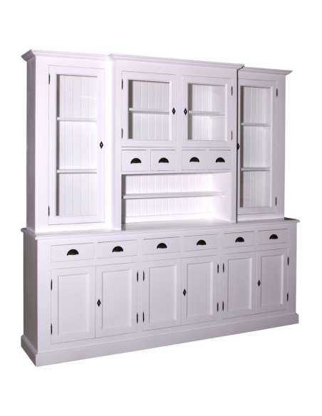 Credenza due corpi ante e cassetti provenzale colorata MS375V