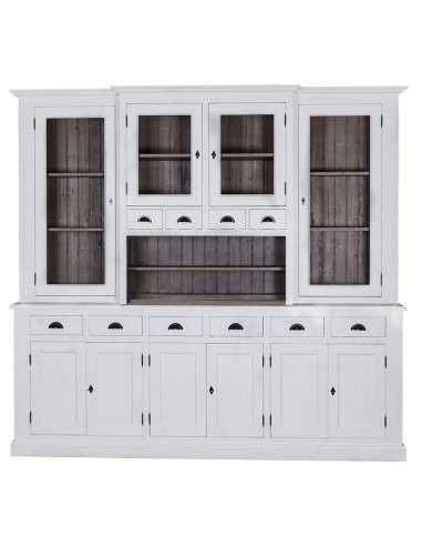 Credenza due corpi ante e cassetti provenzale colorata MS375V