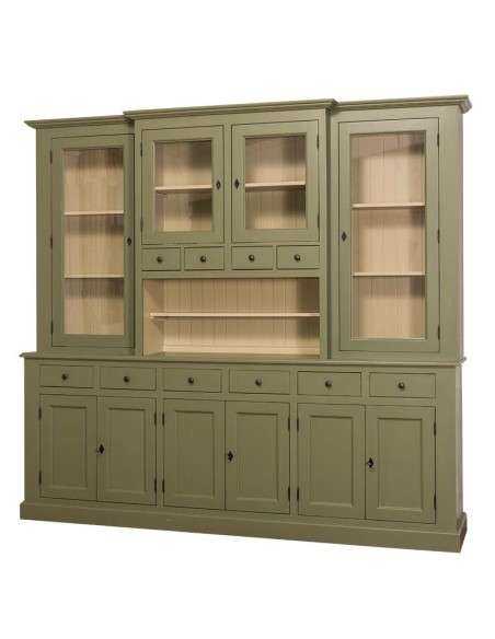Credenza due corpi ante e cassetti provenzale colorata MS375V