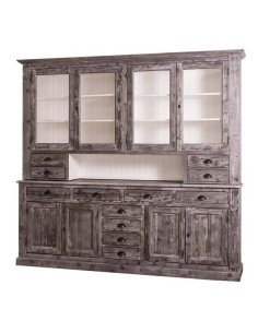 Credenza due corpi ante e cassetti provenzale colorata MS404