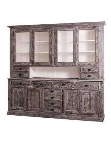 Credenza due corpi ante e cassetti provenzale colorata MS404