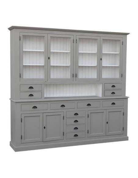 Credenza due corpi ante e cassetti provenzale colorata MS404