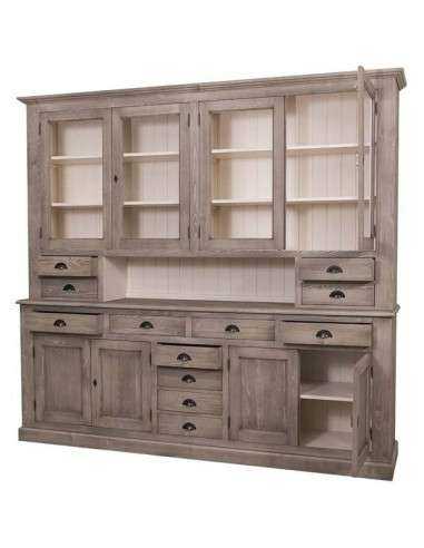 Credenza due corpi ante e cassetti provenzale colorata MS404