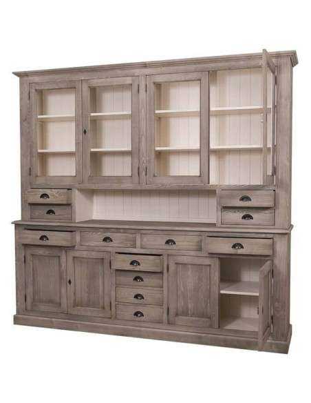 Credenza due corpi ante e cassetti provenzale colorata MS404