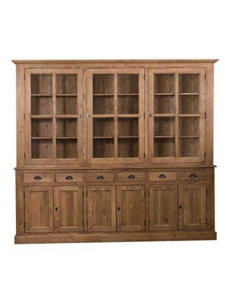Credenza due corpi ante e cassetti provenzale colorata MS179