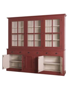 Credenza due corpi ante e cassetti provenzale colorata MS179 2