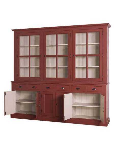 Credenza due corpi ante e cassetti provenzale colorata MS179