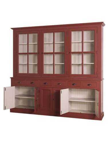 Credenza due corpi ante e cassetti provenzale colorata MS179
