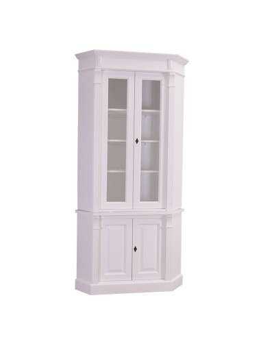 Credenza angolare alta in due moduli con 4 ante in legno stile country MS59B