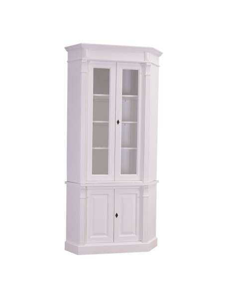 Credenza angolare alta in due moduli con 4 ante in legno stile country MS59B