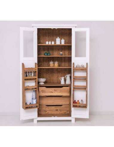 Dispensa cucina country colorata con porta oggetti MS706
