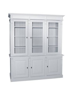 Credenza libreria country due corpi ante e cassetti colorata o rustica MS73B+297S