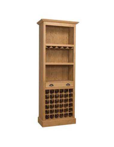 Credenza portabottiglie provenzale 78 cm in legno alta 210 cm MS262