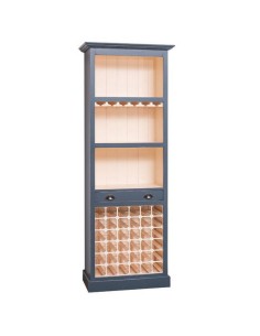 Credenza portabottiglie provenzale 78 cm in legno alta 210 cm MS262 2