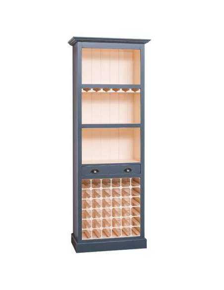 Credenza portabottiglie provenzale 78 cm in legno alta 210 cm MS262