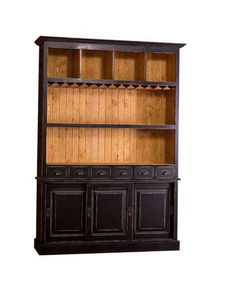 credenza porta bicchieri e bottiglie legno MS2364