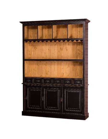 credenza porta bicchieri e bottiglie legno MS2364