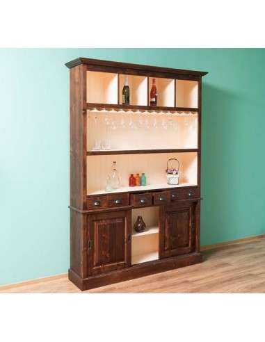 credenza porta bicchieri e bottiglie legno MS2364